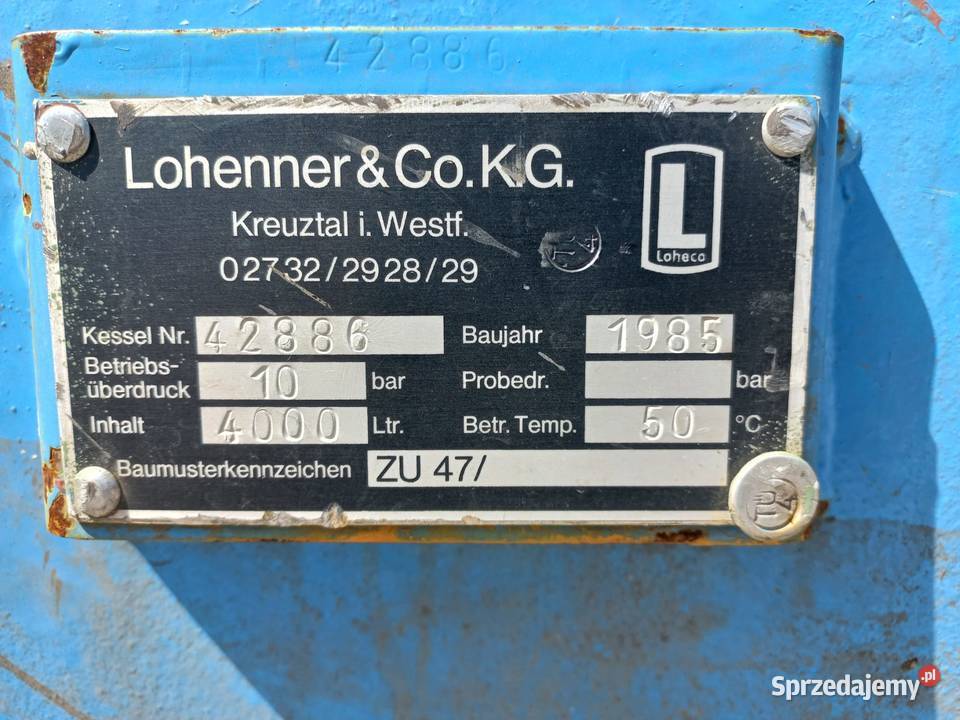 Zbiornik 4000l 10BAR Metal Ciśnieniowy Bufor Bzinica Nowa