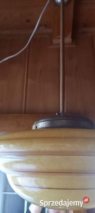 Wisząca lampa Art Deco Ładny duży klosz ampla Skierniewice