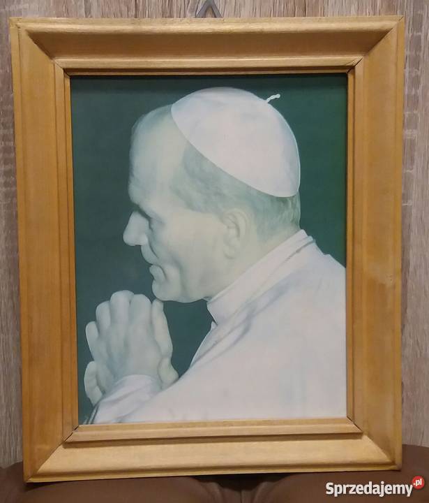 Obraz Papież Jan Paweł II reprodukcja PRL