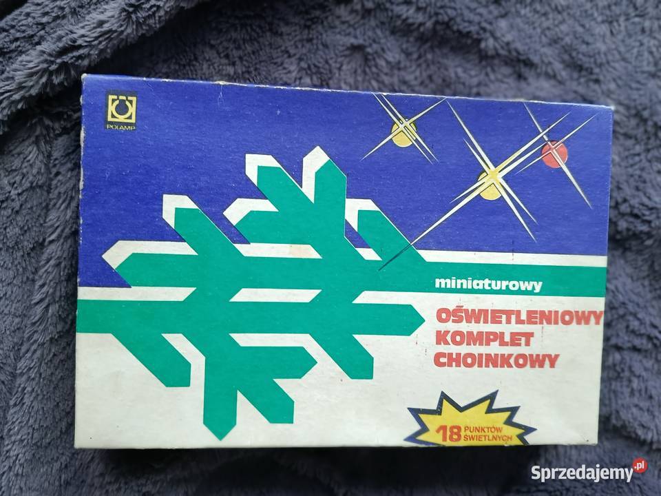 Zestaw lampek na choinkę z czasów PRL Choszczno