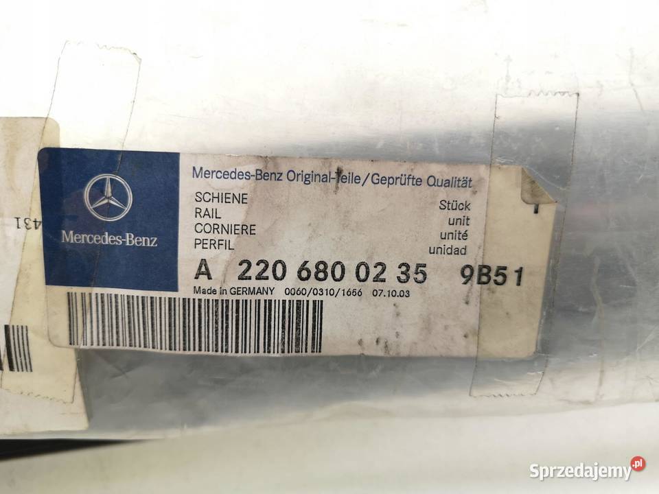 LISTWA PROGOWA PRAWY PRZÓD MERCEDES W220 Progi