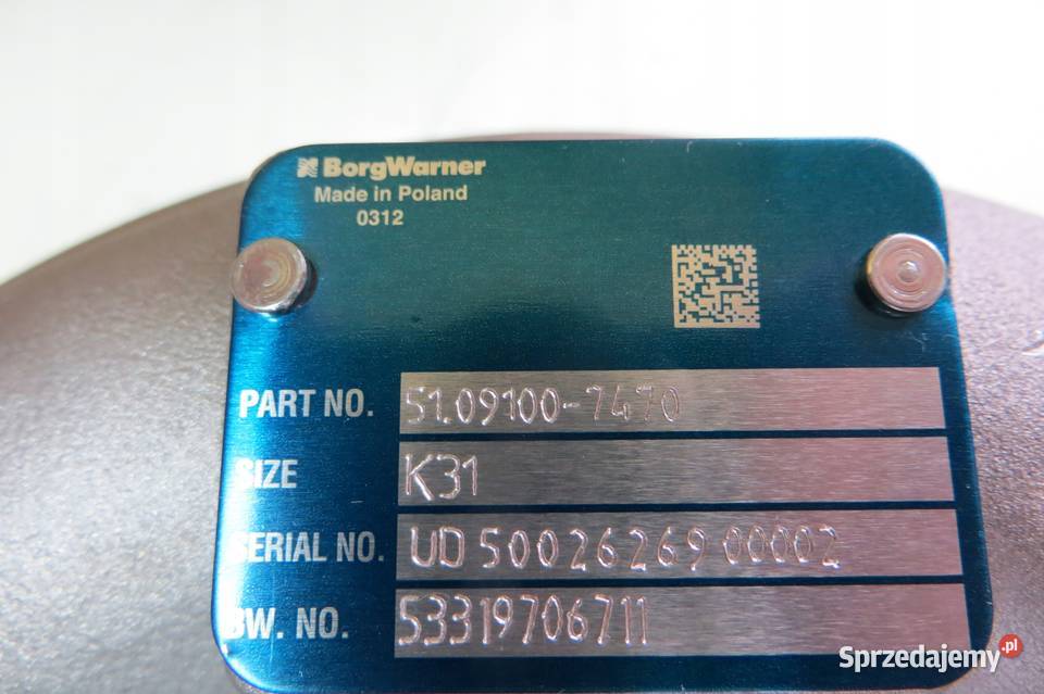 TURBOSPRĘŻARKA TURBO TURBINA MAN 51091007470 Wąchock