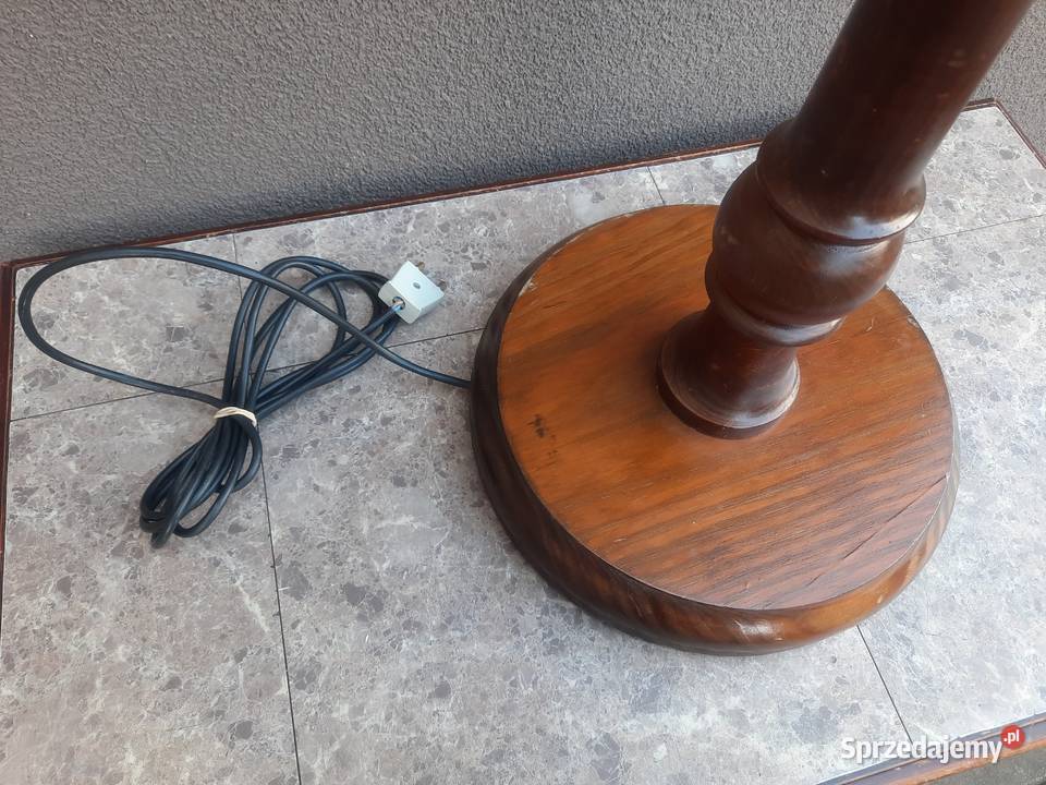 Stara lampa lampka podłogowa drewno Meble pomorskie Tczew
