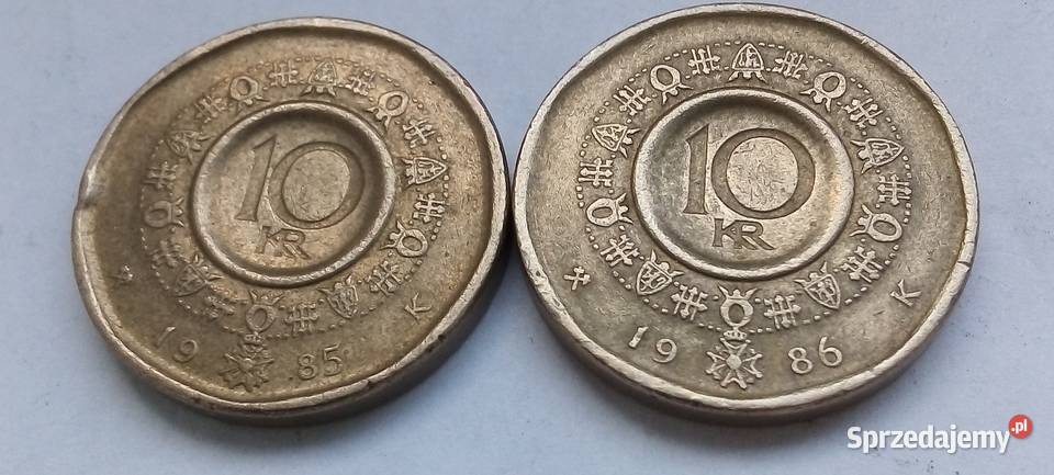 NORWEGIA2X10 KORON1985 1986 rOLAV V mazowieckie Legionowo sprzedam