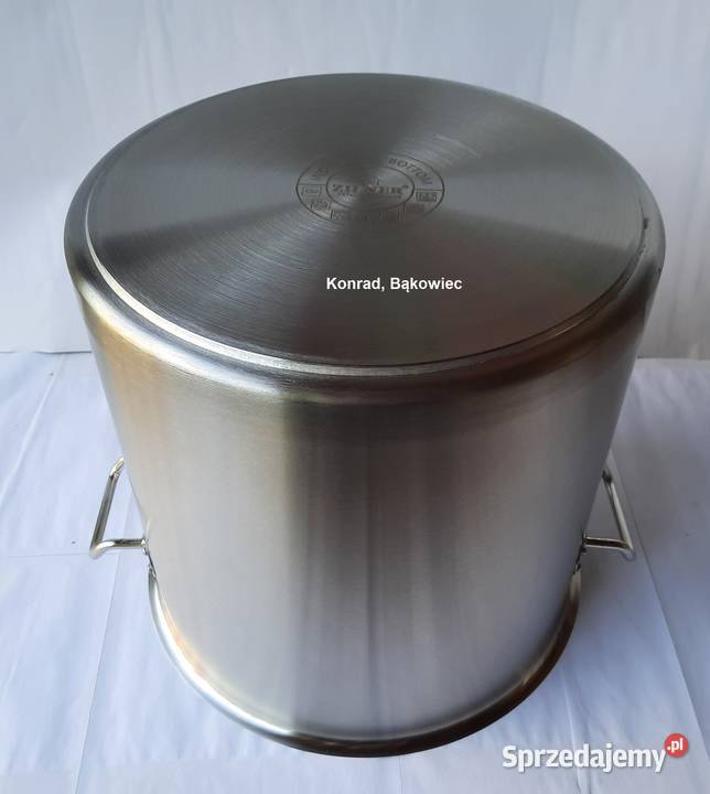 Duży Garnek 25L z NIERDZEWKI z pokrywką MIARKA i