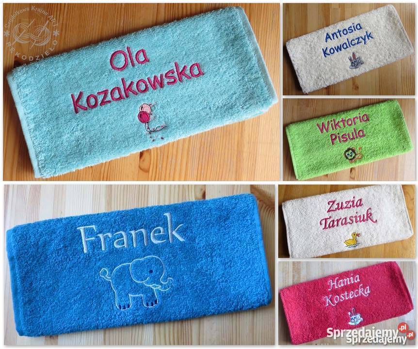 KOT z ręcznika z IMIĘ DZIECKA haft PREZENT kujawsko-pomorskie Toruń