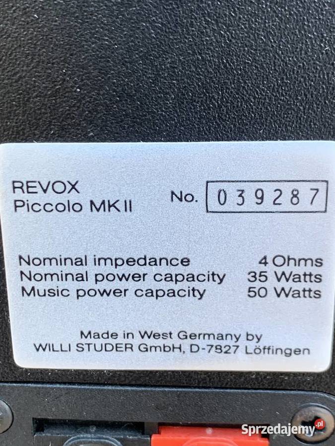 Kolumny REVOX Picolo MKII Audio Opole