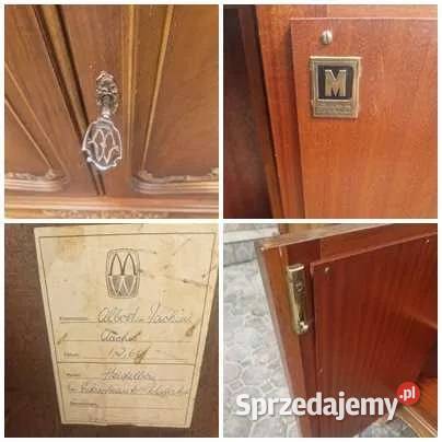 Zestaw mebli antycznych stół ława fotel komoda lubuskie Siedlisko