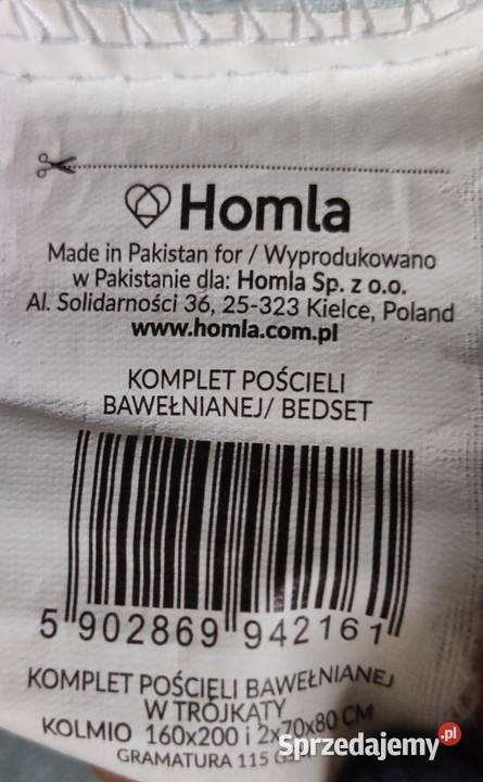 poszwa poszewka na kołdrę poduszkę komplet Homla Kielce
