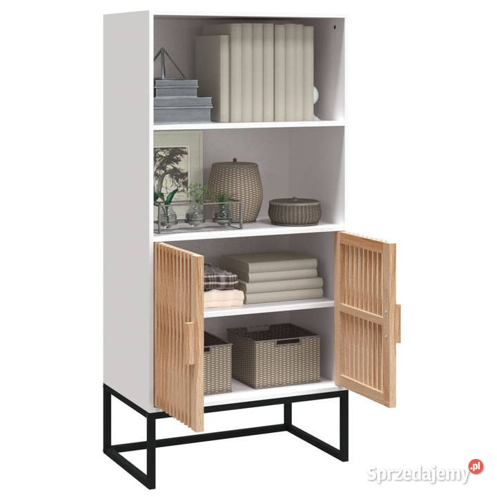 Wysoka szafka biała 60x35x125 materiał mazowieckie Warszawa