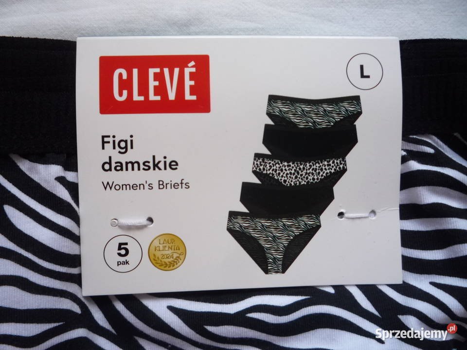 5 sztuk Cleve M38 L40 Figi damskie majtki Czarne czarny Szczecin