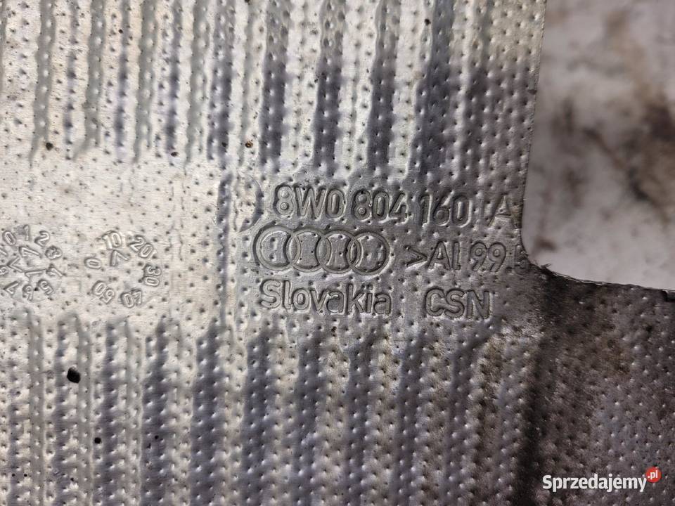 OSŁONA TERMICZNA TUNELU AUDI A4 B9 A5 8W0804160A osobowe Przystajń