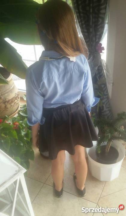 Elegancki galowy komplet koszula spódnica ok 140 Leszno sprzedam