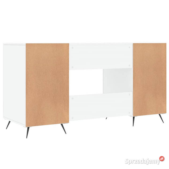 Biurko białe z połyskiem 140x50x75 materiał Warszawa
