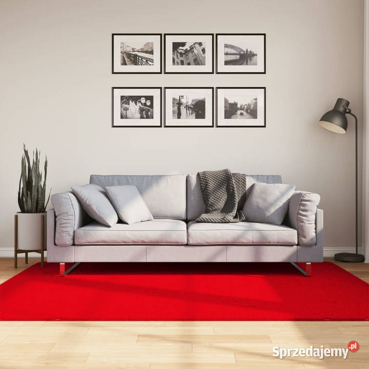 Dywan HUARTE z krótkim włosiem czerwony 140x200 sprzedam