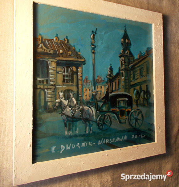 EdwardEdward Dwurnik Dorożka na Placu Zamkowym w Warszawa