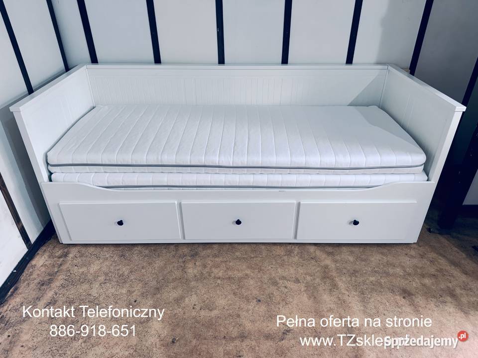 IKEA HEMNES Łóżko Leżanka z 3 szufladami 2 śląskie