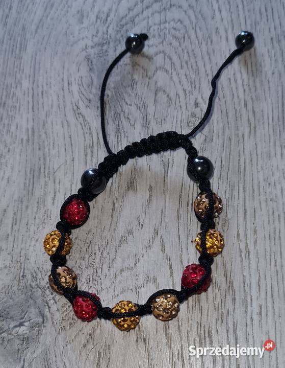 Bransoletka damska regulowana czerwień łódzkie Łódź