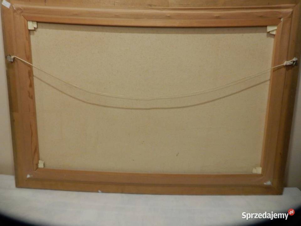 vintage obraz olejny na płótnie pejzaż górski Piła