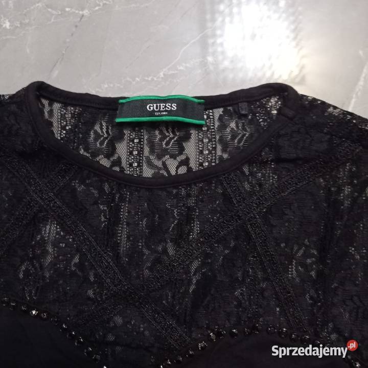 Koszulka Damska GUESS Czarna Nowa czarny