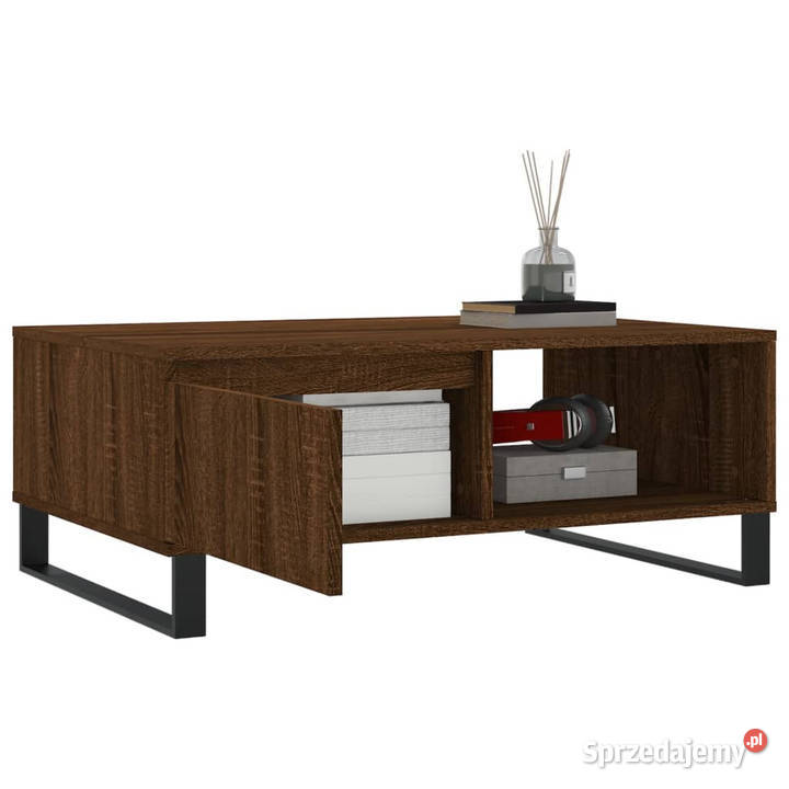 Stolik kawowy brązowy dąb 90x60x35 materiał Warszawa sprzedam