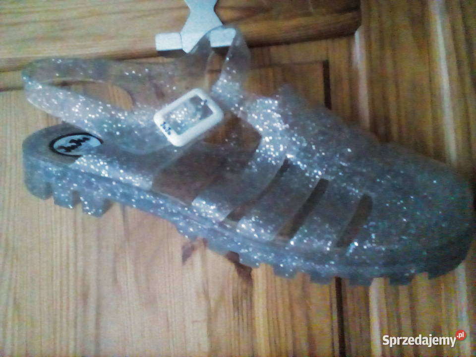 sandały Juju płaskie buty z brokatowej gumy made Kraków