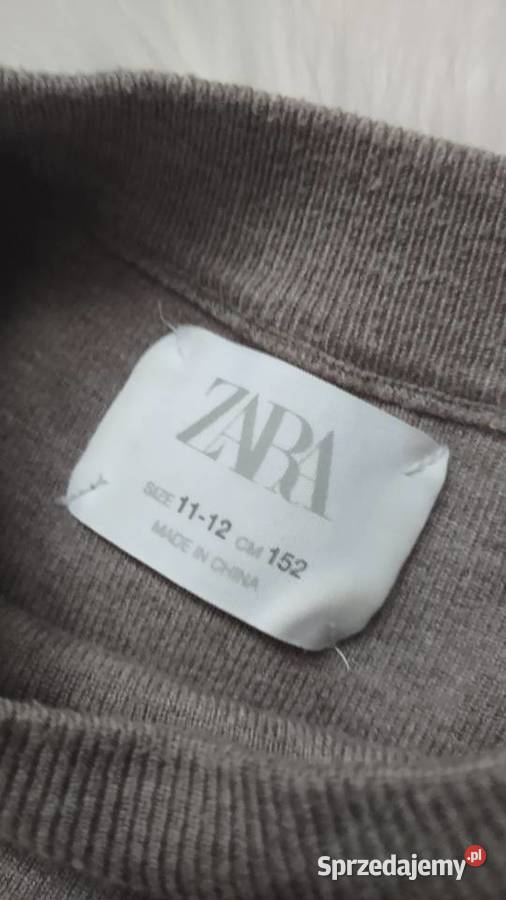 Sweter tunika beżowy ZARA S