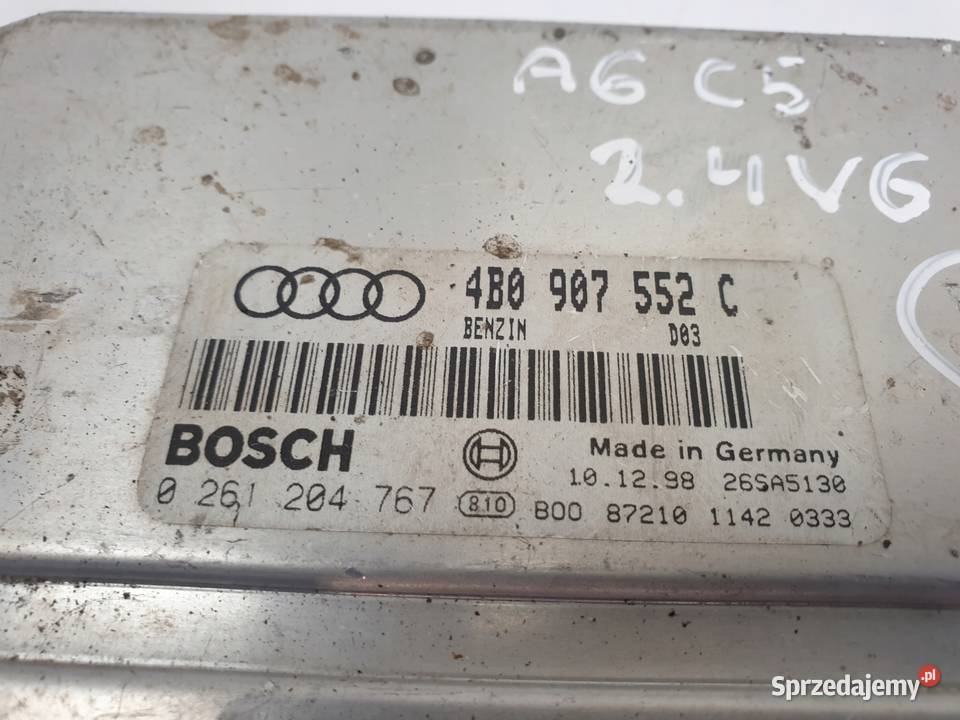 Audi A6 C5 24 V6 STEROWNIK SILNIKA 0261204767 Chełm