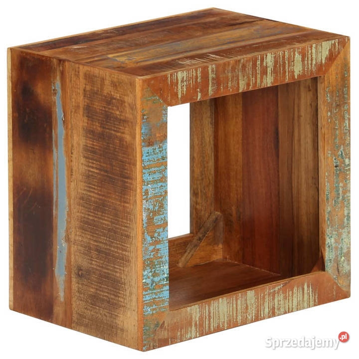 Stołek 40x30x40 lite drewno z odzysku WM246270 Warszawa