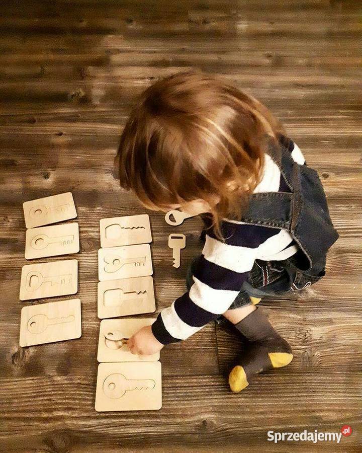 Układanka lewopółkulowa drewniana klucze Zduńska Wola