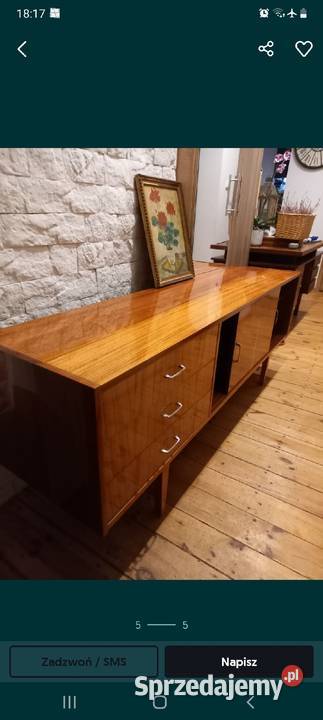 Komoda violetta prl jamnik Gdańsk