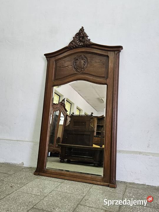 Duże francuskie lustro ludwikowskie rocaille Lustra