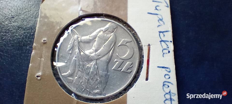 Stare monety 5 złotych 1973 Rybak PRL Polska Lesko