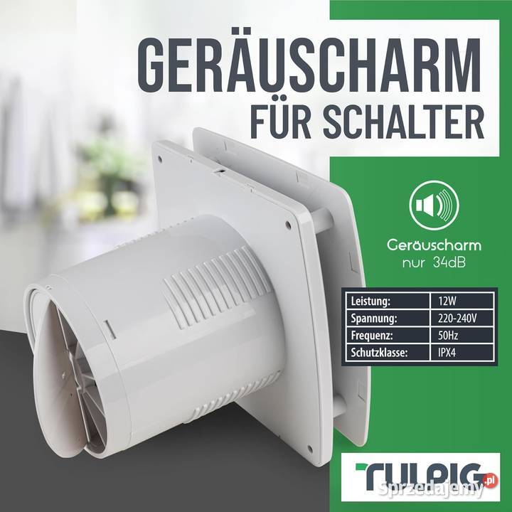 Tulpig Wentylator łazienkowy 100 mm Bytom
