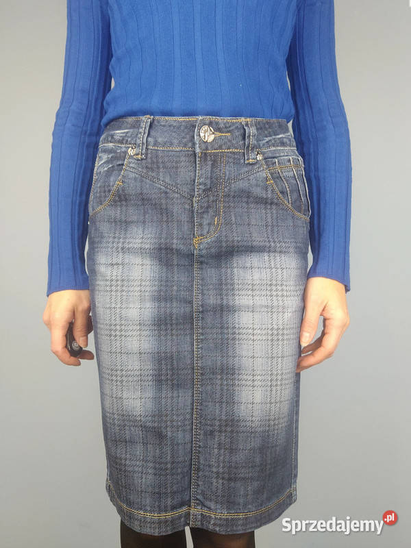 Spódnica damska jeansowa dżinsowa krótka tuba Złoczew