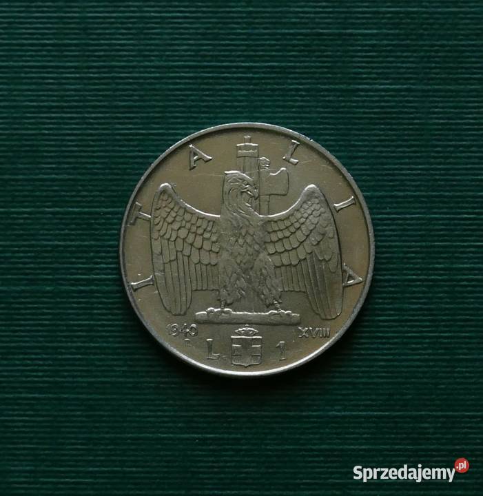 WŁOCHY 1 lir 1940r Magnetyczna