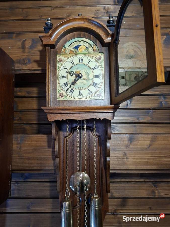 Wiszący zegar stary holenderski drewno Rzeszów