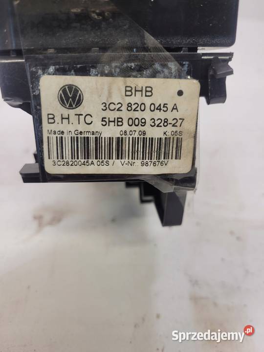 PANEL KLIMATRONIK AUDI A3 8P LIFT VW 3C2820045A osobowe Przystajń