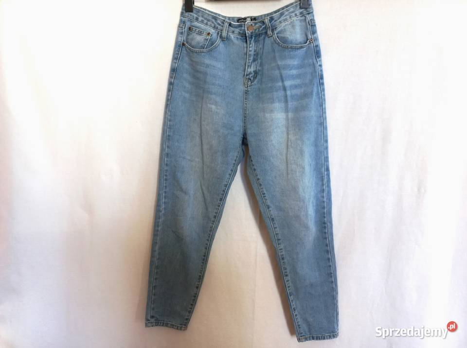 Spodnie jeans Damskie niebieski Wysoki Stan r 38 Dżins  Białystok