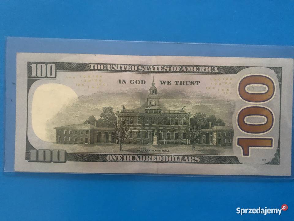 Banknot 100 dollarow rzadki numer 55222491 zachodniopomorskie Szczecin