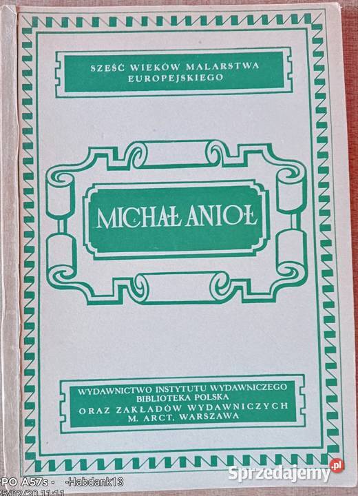 Biografia Michała Anioła z 1939 roku ilustracje Antykwariat