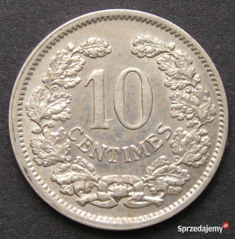 Luksemburg 10 centimes 1901 Numizmatyka Łódź