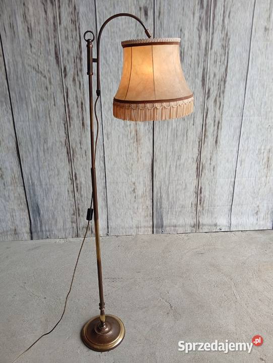 mosiężna lampa podłogowa w stylu vintage 254 Byczyna sprzedam
