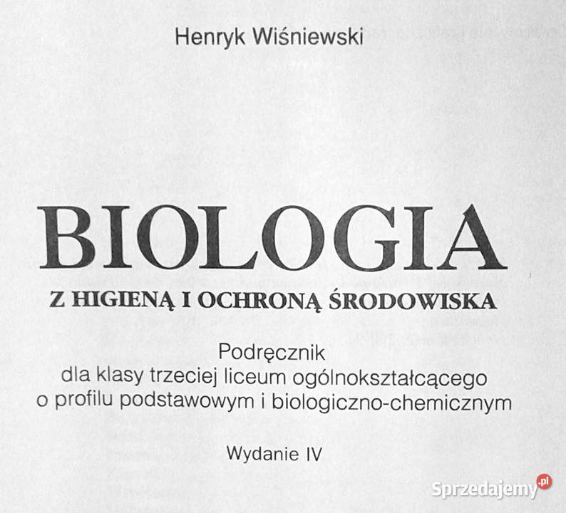 Biologia Henryk Wiśniewski miękka Chełm