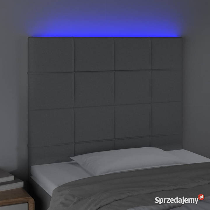 Zagłówek do łóżka z LED jasnoszary 80x5x118128 Warszawa