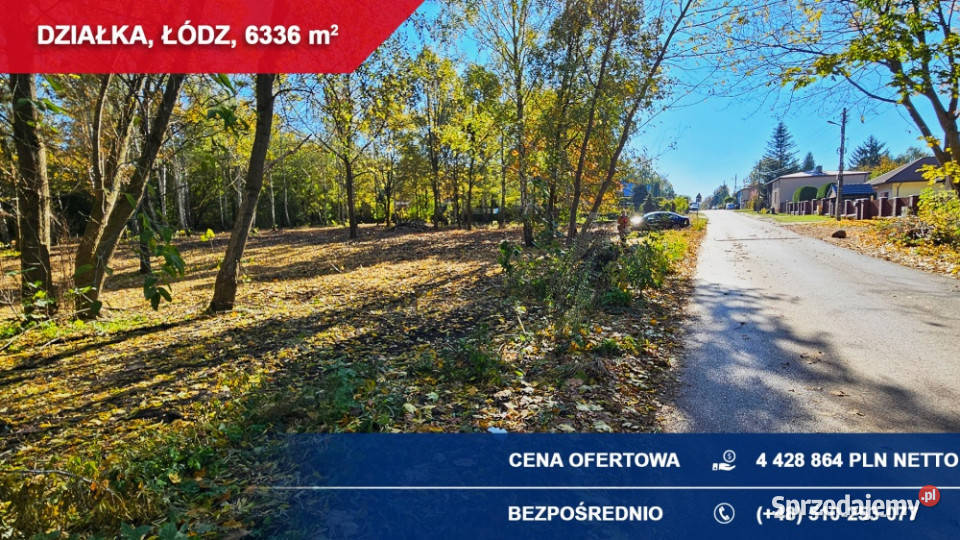 Działka inwestycyjna pod segmenty bliźniaki asfalt Łódź