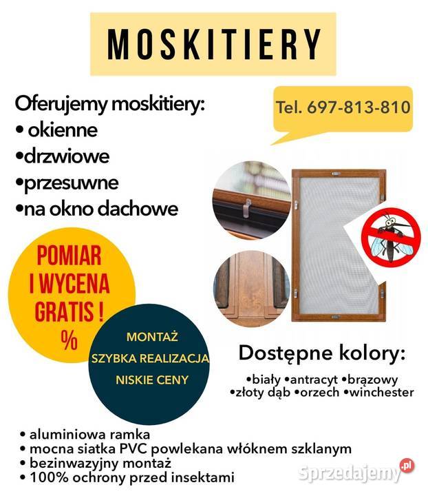 MOSKITIERA ALUMINIUM ZŁOŻONA NA WYMIAR łódzkie