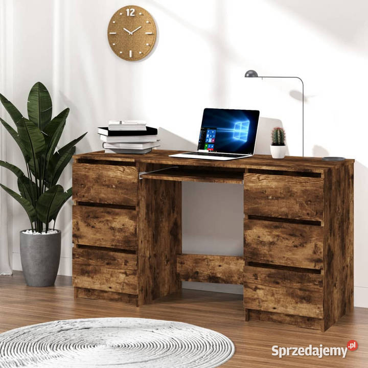 Biurko przydymiony dąb 140x50x77 materiał