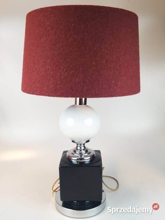 Lampa stołowa ceramika chrom Maison Barbie Bronisze