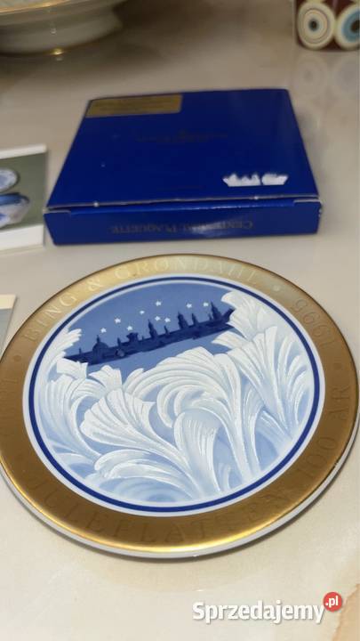 1 Boże Narodzenie BG poza zamarzniętym oknem Porcelana i szkło